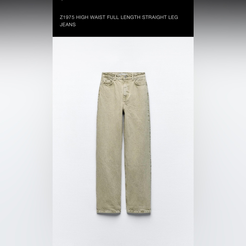Zara High Waist full length straight leg Jeans